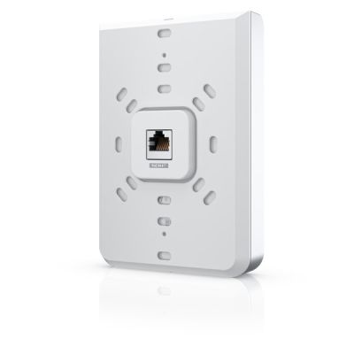 22. Ubiquiti UniFi U6 WLAN-Zugangspunkt für die Wandmontage (Wi-Fi 6) 2,4 GHz (2x2)/5 GHz (4x4)/6 GHz (–) PoE+/PoE 4x1 Gbit/s 1x2,5 Gbit/s