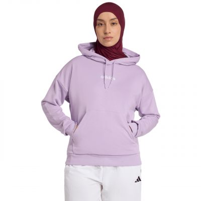 2. Damen adidas Essentials Linear French Terry Hoodie Lila JY0036