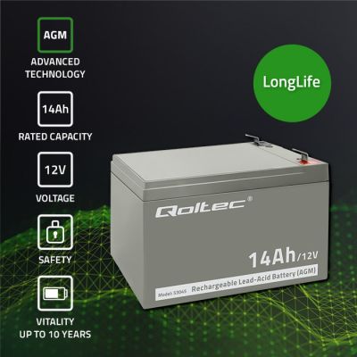 2. Qoltec 53045 wartungsfreie Batterie