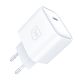 9. 3mk Rayo Ladegerät 20W PD3.0 PPS USB-C Wandladegerät + USB-C / USB-C 3A 60W Kabel - Weiß