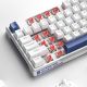 11. Machenike K500B-B87 Kabelgebundene mechanische Gaming-Tastatur mit Hintergrundbeleuchtung, rote Schalter - Weiß