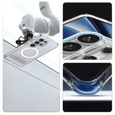 14. Spigen Ultra Hybrid S Mag MagSafe Hülle für Samsung Galaxy S26 Ultra – Transparent und Weiß