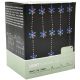 11. Weihnachtsbaumbeleuchtung, Lichtervorhang 120x120 cm, 232 LEDs, mehrfarbige Schneeflocken
