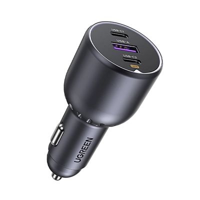 Ugreen EC705 Kfz-Ladegerät 130 W, 2x USB-C, 1x USB-A – grau