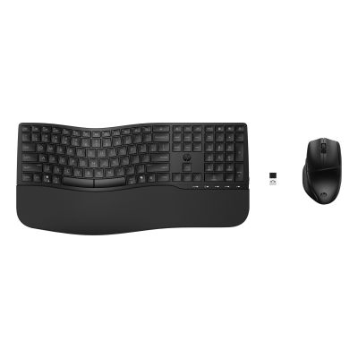 HP 680 Comfort Dual-Mode Wireless/Bluetooth Tastatur- und Maus-Kombination Kabellos Schwarz 8T6L6AA
