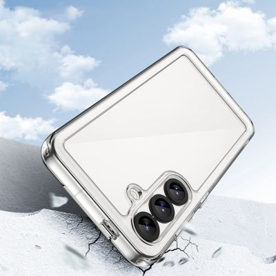 3. Outer Space Silikonhülle mit Gelrahmen für Samsung Galaxy S25 – Transparent und Schwarz