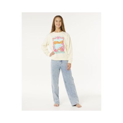 4. RIP CURL Sunshine Squad Crew-Girl Sweatshirt Weiß