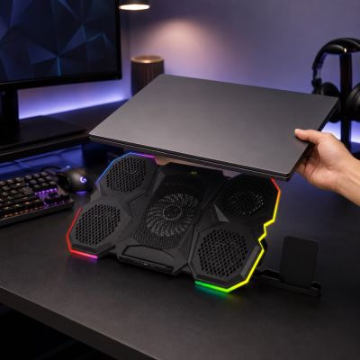 18. ESPERANZA Gaming-Kühlständer mit Handyhalterung RGB-LED BREVA EGC107