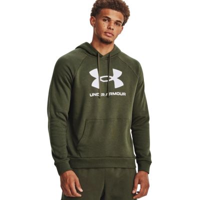 Herren Under Armour Rival Fleece Logo HD Sweatshirt Oliv 1379758 390 L