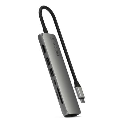4. Satechi 7-in-1 USB-C Slim Multiport-Adapter mit Ethernet – Space Grau