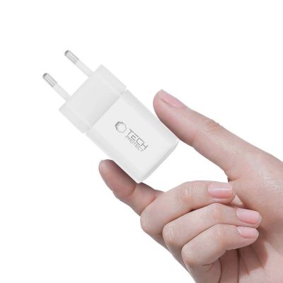 5. Tech-Protect NCM33W 2-Port PD33W/QC3.0 Wandladegerät - weiß