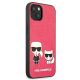 4. Karl Lagerfeld Ikonik Karl&Choupette iPhone 13 Mini-Hülle – Fuchsie