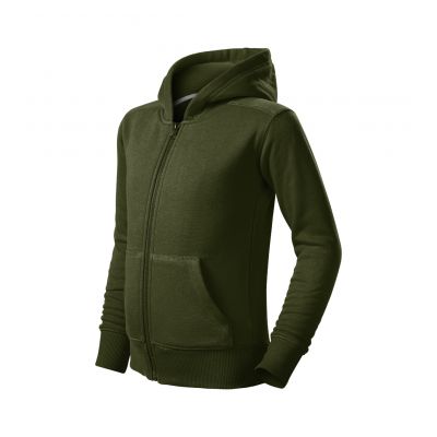 Trendy Zipper Sweatshirt für Kinder (Militär)
