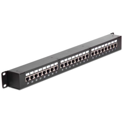 3. Delock 43295 Patchpanel – Cat6 – Rackmontage – 1 HE – 44 mm – 44 mm