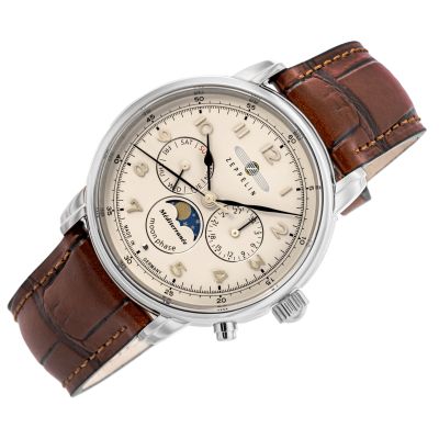 2. Herrenarmbanduhr ZEPPELIN LZ121 Mediterranee Moonphase 9636-5 + BOX
