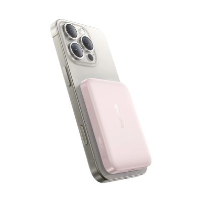 3. Powerbank Baseus EnerFill FM11 Ultra-Mini 10000 mAh 22,5 W induktiv, MagSafe-kompatibel, mit weißem Basus Simple USB-C-Kabel 20 V/3 A 0,3 m – rosa