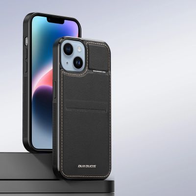 6. 3in1 Wallet Case mit Ständer für iPhone 14 Plus MagSafe RFID Blocker Dux Ducis Rafi Mag – Schwarz