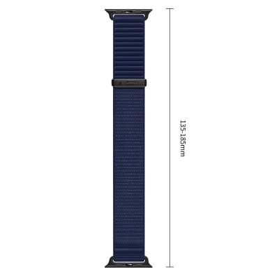 3. Tech-Protect NylonLoop Armband für Apple Watch 44 / 45 / 46 / 49 mm – Marineblau
