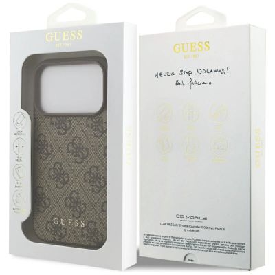 8. Guess 4G Classic Case für iPhone 17 Pro - Braun