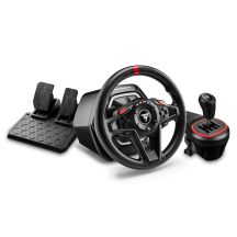 Thrustmaster T128 Schalthebel-Set, Lenkrad + Pedale, PC, Xbox, Handbremstaste, Ansichtstaste, Einstellungstaste, Richtungstasten, Menütaste, Share-Taste, Analog, 900°, kabelgebunden