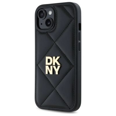 2. DKNY Quilted Stack Logo Hülle für iPhone 14 – Schwarz