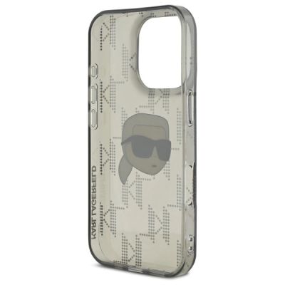 7. Karl Lagerfeld IML Karl Head galvanisierte Hülle für iPhone 16 Pro - Schwarz