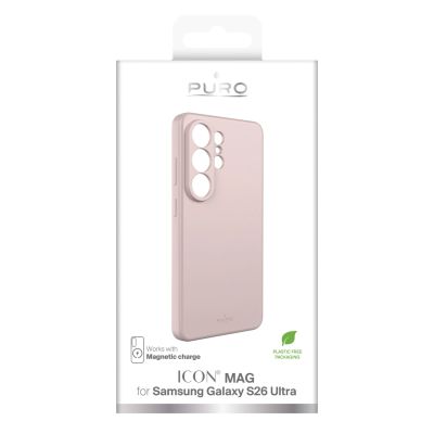 2. Puro ICON MAG Schutzhülle für Samsung Galaxy S26 Ultra, Silikon, kompatibel mit MagSafe – Pink