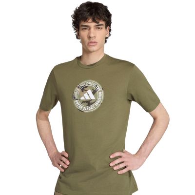 4. adidas Herren-T-Shirt mit Camouflage-Muster, olivgrün, KC7164