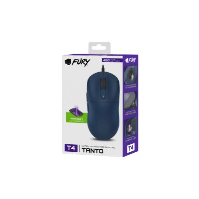 3. Gaming-Maus Fury Tanto T4, 12000 DPI, RGB, dunkelblau, kabelgebunden
