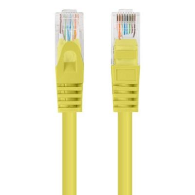 2. Patchkabel Kat. 6 UTP 3 m gelb Fluke geprüft Lanberg 10er-Pack