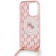 6. Karl Lagerfeld IML Crossbody Monogram Karl & Choupette Head MagSafe-Hülle für iPhone 15 Pro – Rosa