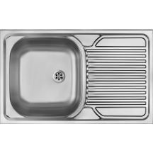 Deante Tango 1-Becken-Spüle mit Abtropffläche, Edelstahl, ZM5011P