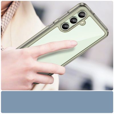 3. Outer Space Silikonhülle mit Gelrahmen für Samsung Galaxy S24 FE – Transparent und Schwarz
