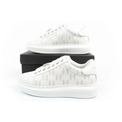 19. Karl Lagerfeld Kapri Herrenschuhe Sneakers Naturleder weiß