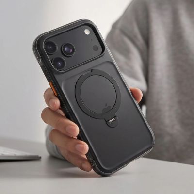 10. Tech-Protect MagAir Stand MagSafe CC Hülle für iPhone 18 Pro Max / 17 Pro Max – Mattschwarz