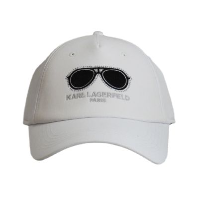 2. Karl Lagerfeld Paris Kappe mit Riemenverschluss, weiß - L5WH7946-wht