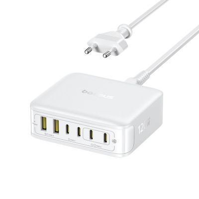Baseus EnerFill FH21 120W Ladestation 4xUSB-C + 2xUSB-A - Weiß