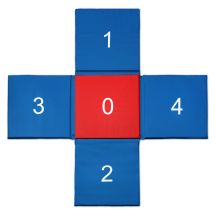 CROSS Matte 150x150x2 cm faltbar SMJ Sport MC-02