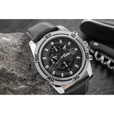 4. Herrenuhr Skmei 9156SIBK + Box