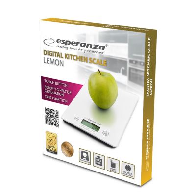 4. Esperanza Lemon EKS002W Küchenwaage (weiß)