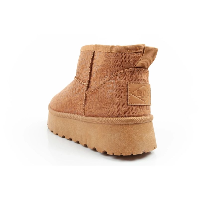 5. Lee Cooper Damen Winter Schneestiefel Modische Fell gefütterte Stiefeletten Braun