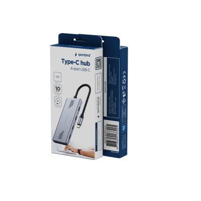 4. GEMBIRD 4-Port USB-C 3.2 (GEN 2) Typ-C Hub Grau