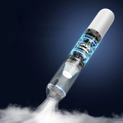 9. Baseus A3lite Akku-Autostaubsauger mit Matratzenpumpe – Weiß