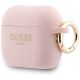 3. Guess Silikon-Glitzerringhülle für AirPods Pro 3 – Pink