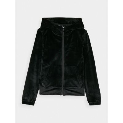 5. Mädchen-Kapuzenpullover aus Velours mit Reißverschluss, Größe 4F Junior 4FJWAW24TSWSF1217-20S