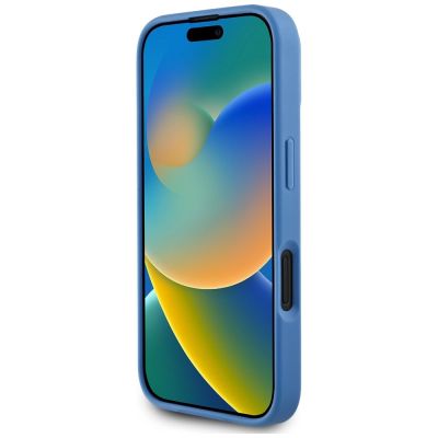 5. Guess 4G Circle Classic Logo MagSafe Hülle für iPhone 16 - blau