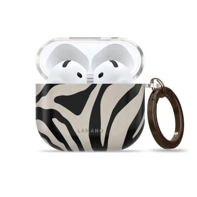 2. Tech-Protect Lamano Hülle für AirPods 4/5 – Schwarz und Beige