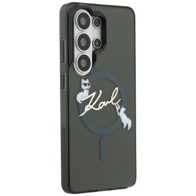 4. Karl Lagerfeld IML KC Script MagSafe Hülle für Samsung Galaxy S26 Ultra - Schwarz