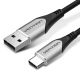Vention Geflochtenes USB-A-auf-USB-C-Kabel, 3 A, 480 Mbit/s, 2 m, Grau