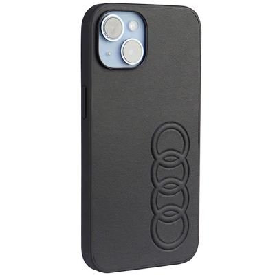 2. Audi Kunstleder iPhone 14 6,1" schwarz/schwarz Hardcase AU-TPUPPCIP14-TT/D1-BK